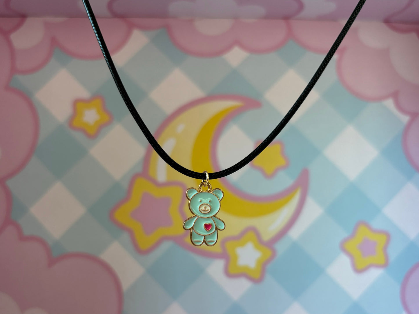 Blue Bear Necklace