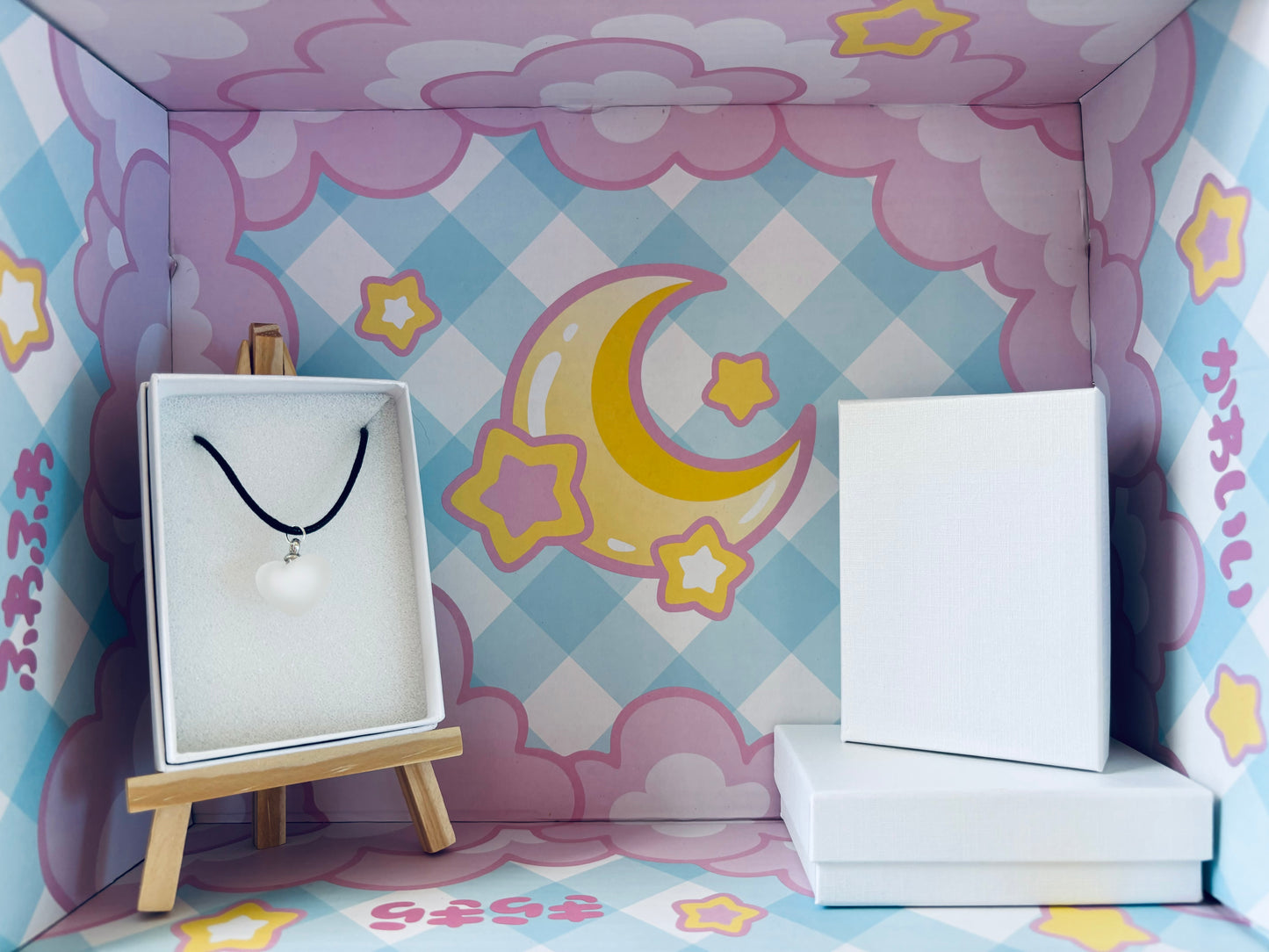 White Heart Necklace