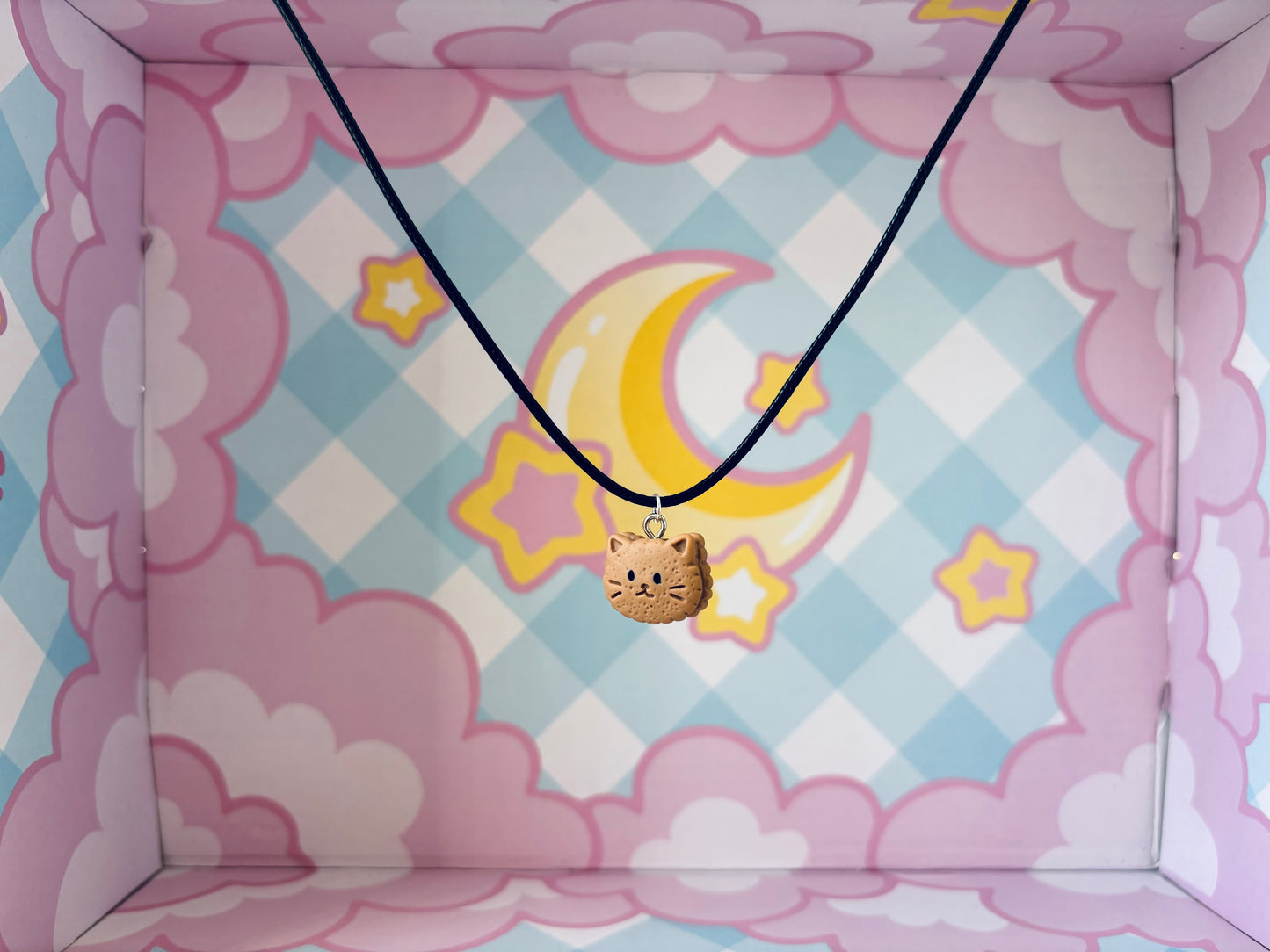 Brown Cookie Cat Necklace
