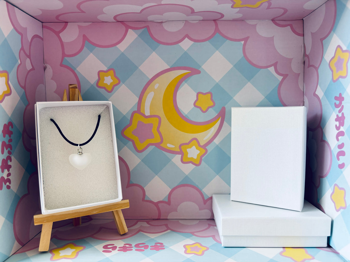 White Heart Necklace