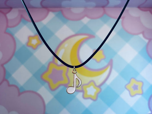 Pink Music Note Necklace