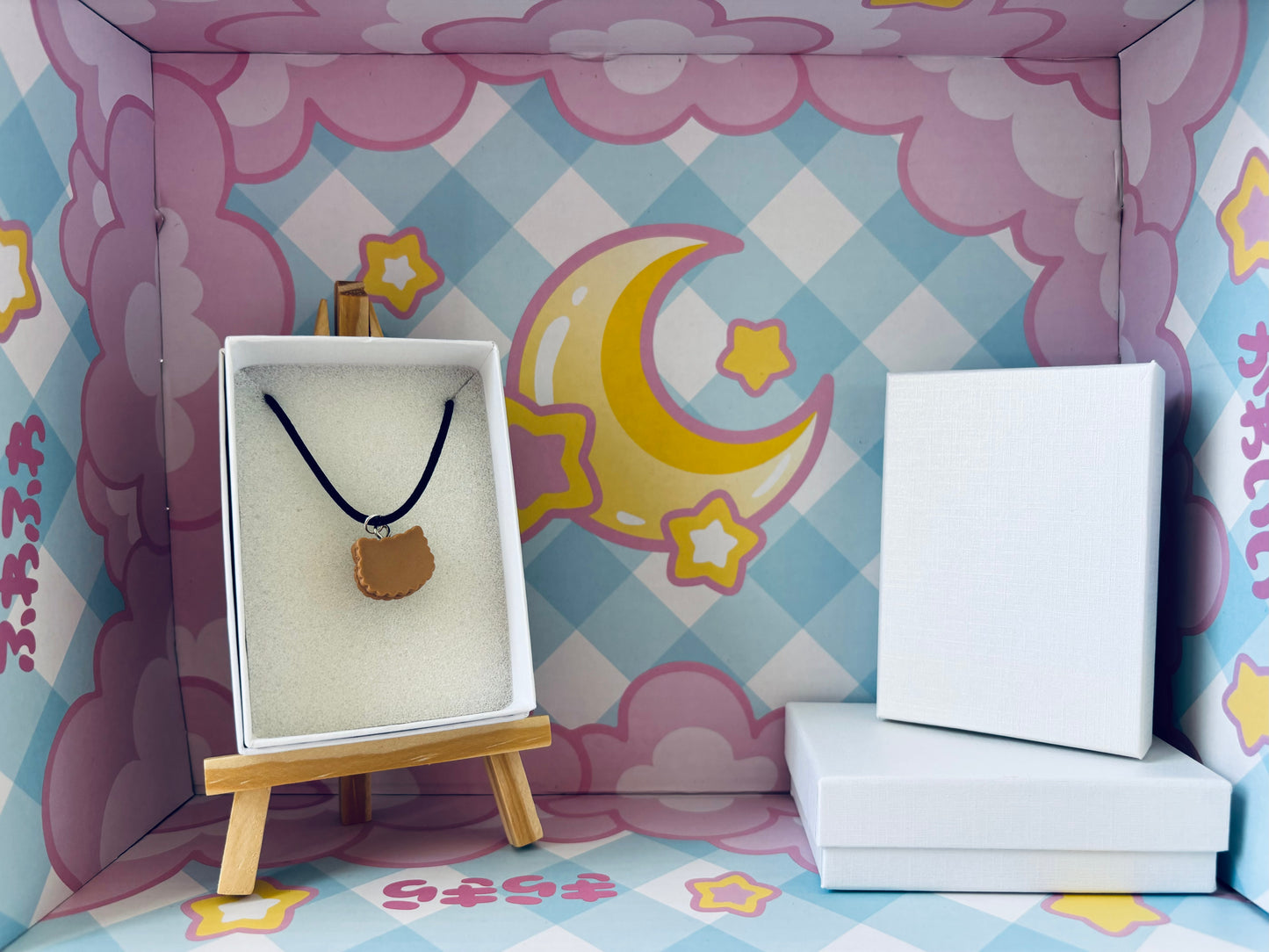 Brown Cookie Cat Necklace