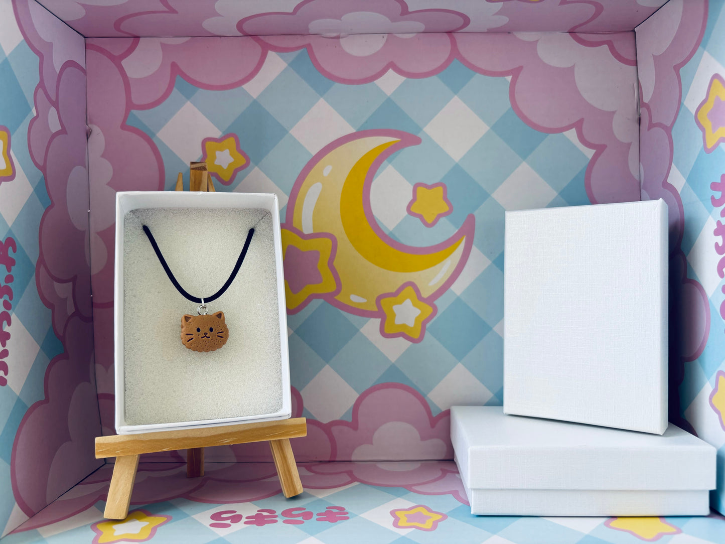 Brown Cookie Cat Necklace